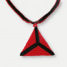 Collier avec pendentif rouge en triangle - Rougia