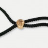 Parure rose, noir et blanc