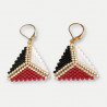 Bordeaux, Black and White Triangle Jewelry Set