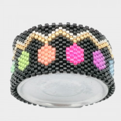 Contour de bougie noir motif guirlande