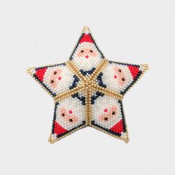 3D star pattern Santa Claus