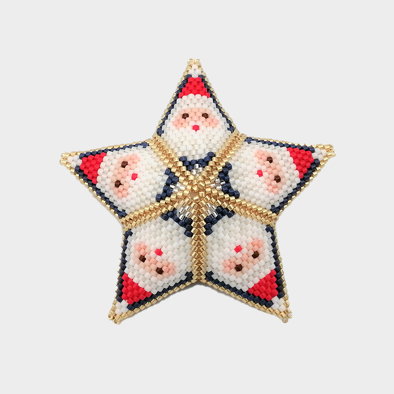3D star pattern Santa Claus