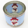 Snowman tealight holder blue background