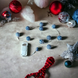 Blue Light Garland with Pattern