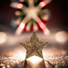 Étoile de Noël 3D 8 cm bronze et doré Miyuki