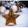 Étoile de Noël 3D 8 cm bronze et doré Miyuki