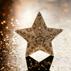 3D Christmas Star 8 cm Bronze Gold Miyuki