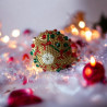 Heart Pattern Christmas Ball with Beads