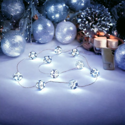 Black Gold LED Christmas Garland Miyuki 110 cm