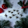Black Gold LED Christmas Garland Miyuki 110 cm