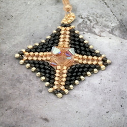 Amaris oorbellen Miyuki Swarovski handgemaakt | Mamzelle Creations