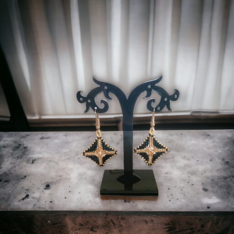 Amaris oorbellen Miyuki Swarovski handgemaakt | Mamzelle Creations