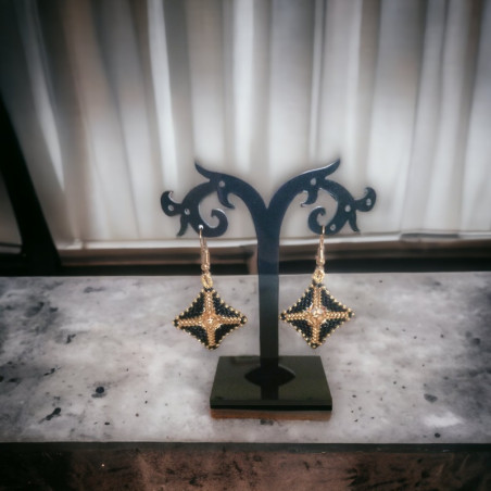 Amaris Handmade Miyuki Swarovski Earrings | Mamzelle Creations