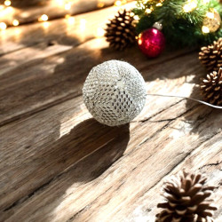 Zilveren LED kerstguirlande Miyuki 110 cm