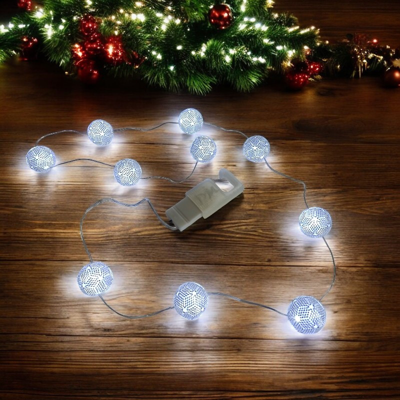 Guirlande lumineuse argentée Miyuki LED 110 cm