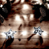 LED Star Christmas Garland White Gold Black 200 cm