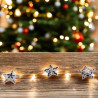 White, gold and black star light garland