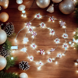 "Joyeux Noël" star light garland