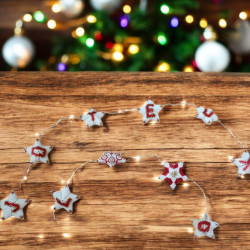 "Joyeux Noël" star light garland