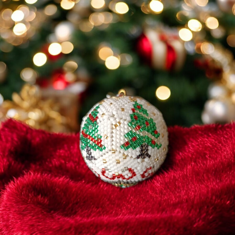 Christmas ball with fir tree motif