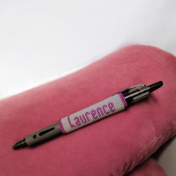 Pen with personalized Miyuki beads cover