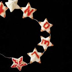 Guirlande étoile lumineuse Joyeux Noël 100 cm LED