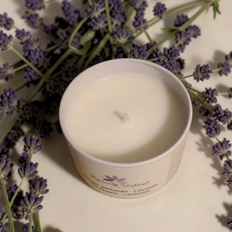 Bougie parfumée Lavande – Cire Soja‑Coco – Artisanale – 81 g