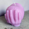Decorative Candle “Heart in Hands” – Coconut Wax – Handmade – 8 cm