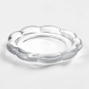 Plateau rond pour bougie – Verre transparent – 11 cm