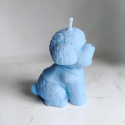 Decorative Candle “Poodle” – Coconut Wax – 6 cm