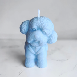 Bougie déco “Caniche” – Cire de Coco – 6 cm