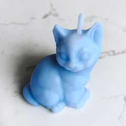 Decoratieve kaars “Zittende Kat” – Kokoswas – 6 cm