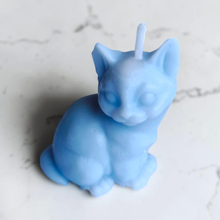 Decoratieve kaars “Zittende Kat” – Kokoswas – 6 cm