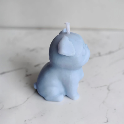 Decorative Candle “Sitting Pug” – Coconut Wax – 6 cm