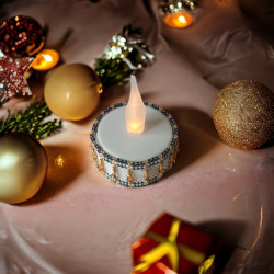 Elegant Candle Surround with Miyuki Delica Beads and Toupies