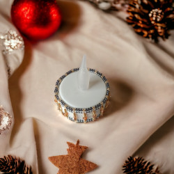 Elegant Candle Surround with Miyuki Delica Beads and Toupies