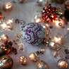 Guirlande de Noël Faite Main en Perles Miyuki Delicas avec Lampes LED