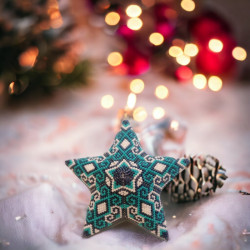 Handwoven Miyuki Delica Bead Star with Cushion Foam Filling