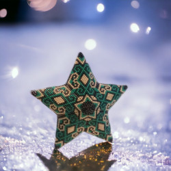 Handwoven Miyuki Delica Bead Star with Cushion Foam Filling