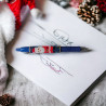 Kerstmanpen Pilot G2 Blauw met Miyuki Delicas-kralen