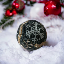 Boule de Noël Art Déco en Perles Miyuki Delicas