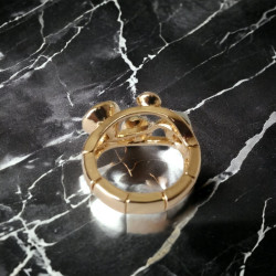 Bague réglable en rhodium avec strass multicolores