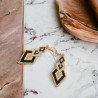 Boucles d'oreilles pendantes en perles Miyuki Delica | Mamzelle Creations