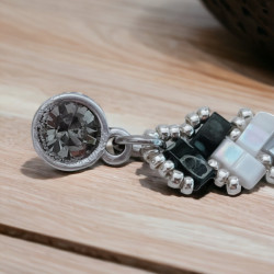 Boucles d'oreilles Pendatia | Perles Miyuki Half Tila | Mamzelle Creations