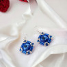 Handgemaakte Rivola oorbellen met Miyuki kralen en cabochon | Mamzelle Creations