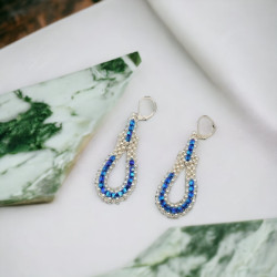 Boucles d'oreilles en perles de rocaille et Swarovski | Mamzelle Creations