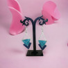 Boucles d’oreilles double triangle Tahila en perles Miyuki Delica | Mamzelle Creations