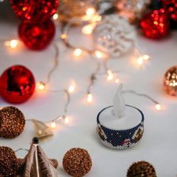 Contour de Bougie Village de Noël avec Perles Miyuki Delica