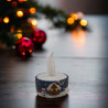 Contour de Bougie Village de Noël avec Perles Miyuki Delica