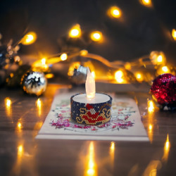 Contour de Bougie Traineau du Père Noël avec Perles Miyuki Delica